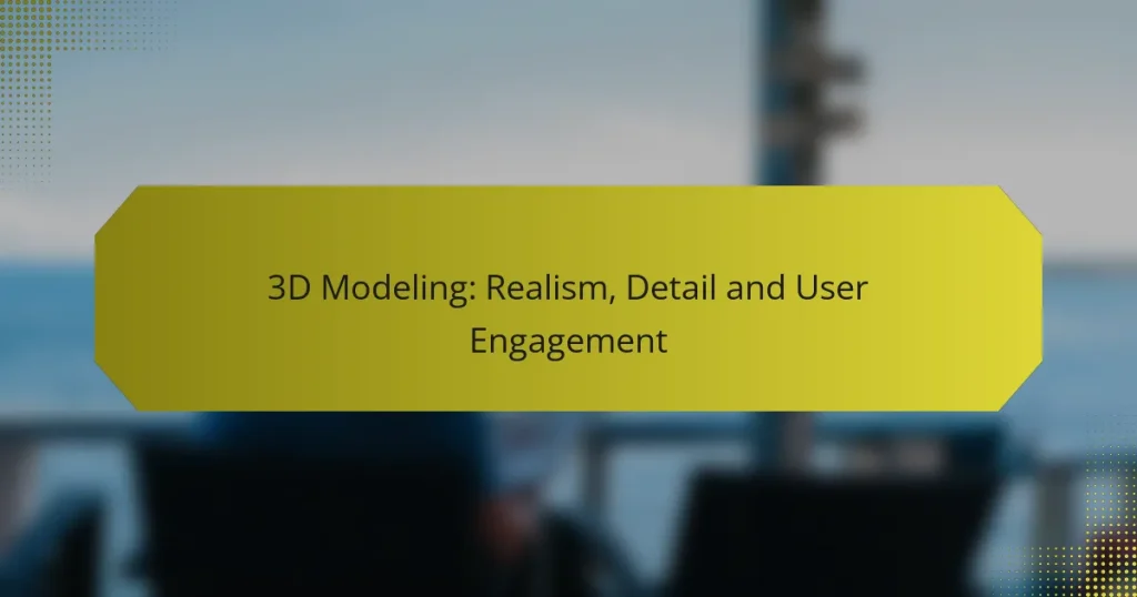 3D Modeling: Realism, Detail and User Engagement