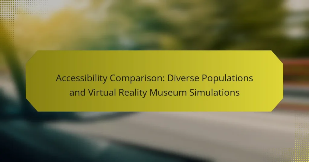 Accessibility Comparison: Diverse Populations and Virtual Reality Museum Simulations