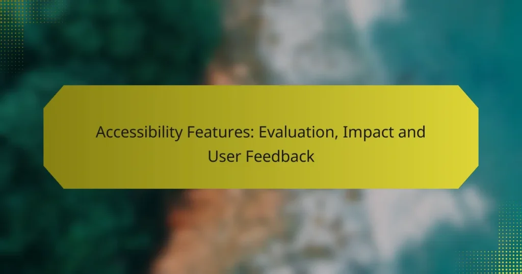 Accessibility Features: Evaluation, Impact and User Feedback
