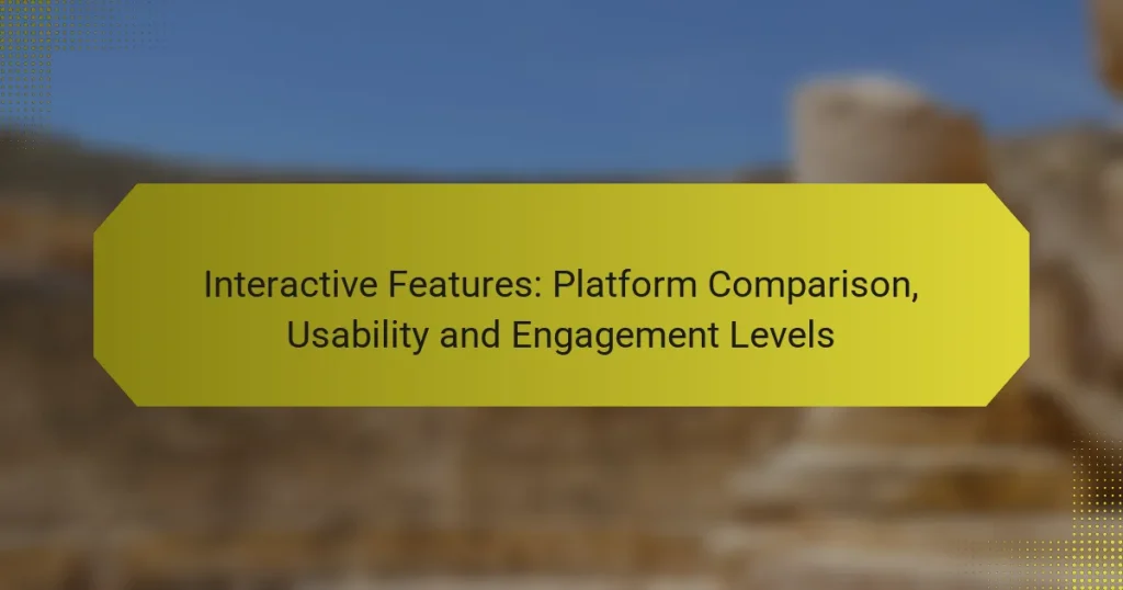 Interactive Features: Platform Comparison, Usability and Engagement Levels