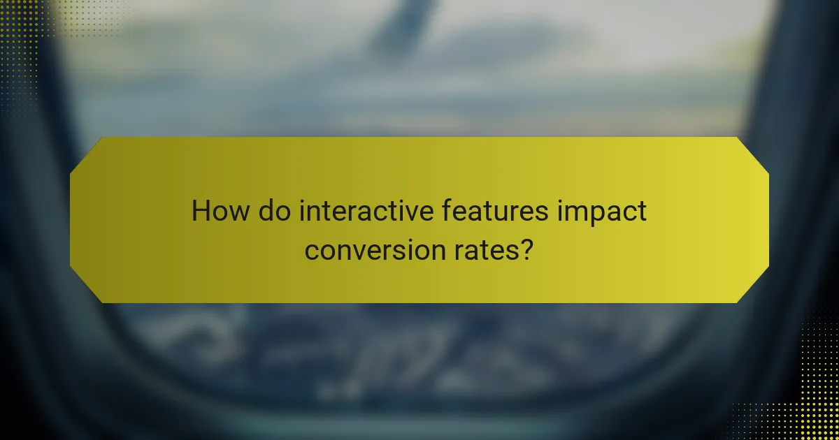 How do interactive features impact conversion rates?